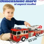 Masina de Pompieri Interactiva cu Scara Rotativa 360°