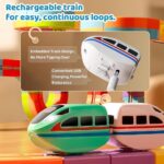 Circuit Trenulet Electric Magnetic 3D Set Constructie 81 Piese 3 ani+