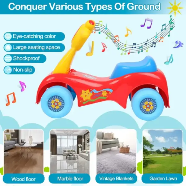 Masinuta Ride-On Premium cu Lumini si Volan pentru Copii