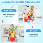 Masinuta Ride-On Premium cu Lumini si Volan pentru Copii