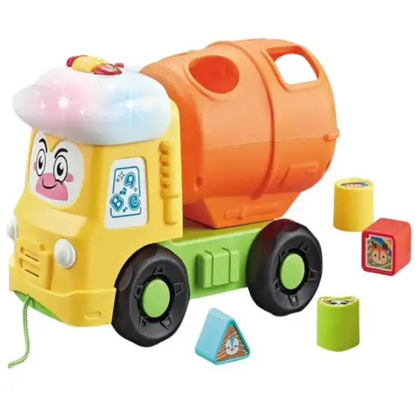 Camion Interactiv cu Forme și Lumini Jucarie de Tras 18 Luni+