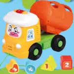Camion Interactiv cu Forme și Lumini Jucarie de Tras 18 Luni+