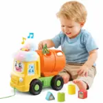 Camion Interactiv cu Forme și Lumini Jucarie de Tras 18 Luni+