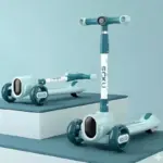 Trotinetă Premium cu 3 Roti Scaunel si Lumini LED pentru Copii