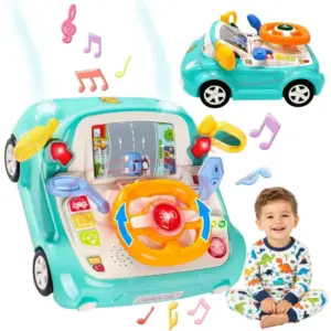 Simulator Auto Interactiv cu Volan, Lumini și Sunete pentru Copii