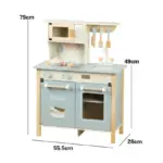 Bucătărie din Lemn cu Cuptor cu Microunde, Chiuvetă și Accesorii, pentru Copii 3 Ani+ Bucătărie din Lemn cu Cuptor cu Microunde, Chiuvetă și Accesorii, pentru Copii 3 Ani+