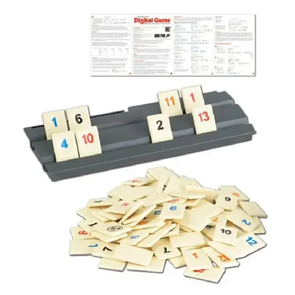 Joc de Societate Digital Game Tip Rummy cu 106 Piese si 4 Suporturi