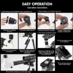 Telescop STEM pentru Copii cu Trepied Reglabil Telescop STEM pentru Copii cu Trepied Reglabil
