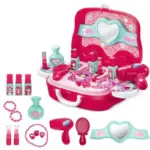 Set de Frumusete pentru Fetite in Gentuta cu Oglinda si Uscator de Par Set de Frumusete pentru Fetite in Gentuta cu Oglinda si Uscator de Par