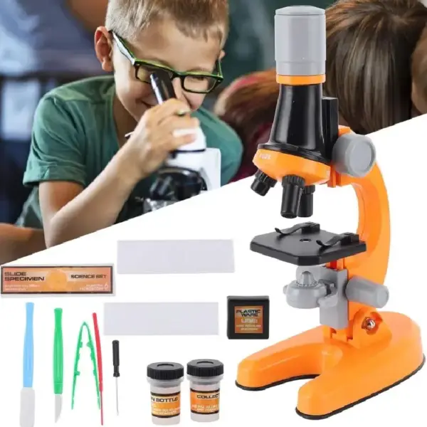 Microscop STEM cu Marire pana la 1200x pentru Copii