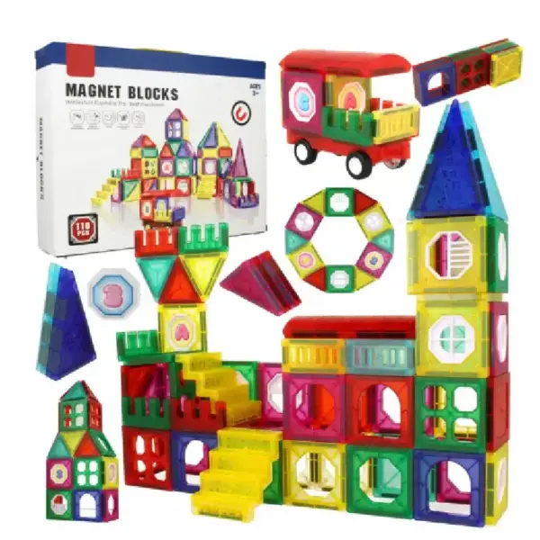 Set Constructie Magnetic Magnet Blocks 110 Piese
