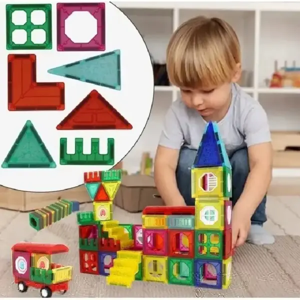 Set Constructie Magnetic Magnet Blocks 110 Piese