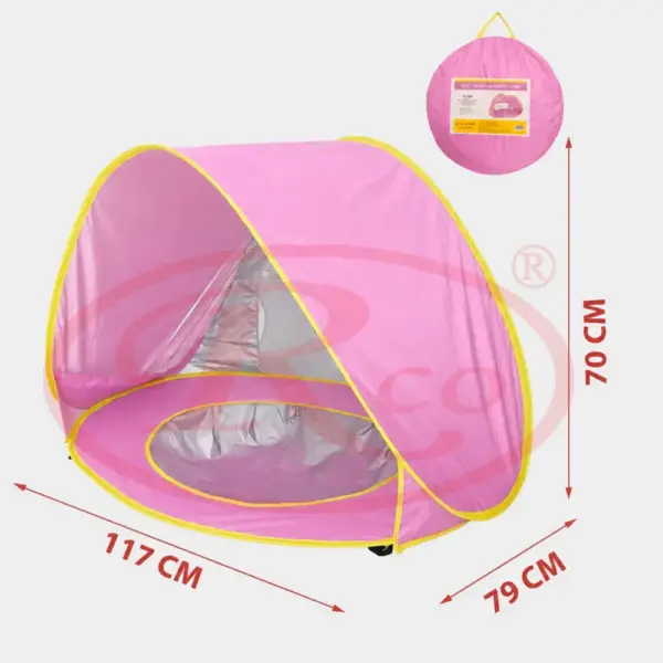 Cort Pop-Up de Plajă pentru Bebe cu Mini Piscină și Protecție UV 50+
