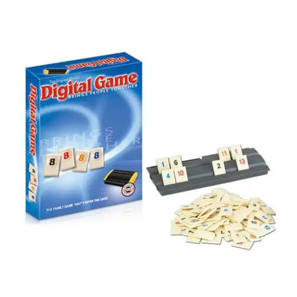 Joc de Societate Digital Game Tip Rummy cu 106 Piese si 4 Suporturi