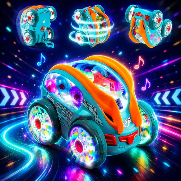 Mașinuță Stunt Turbo 360° cu Lumini LED, Muzică și Acrobații Spectaculoase Mașinuță Stunt Turbo 360° cu Lumini LED, Muzică și Acrobații Spectaculoase