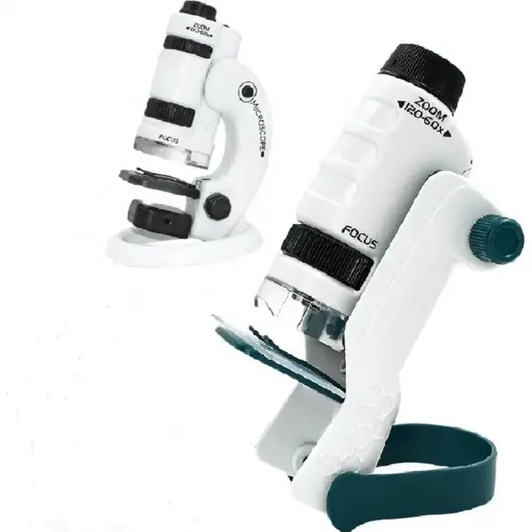 Microscop Portabil STEM 60X-180X cu Zoom Reglabil pentru Copii
