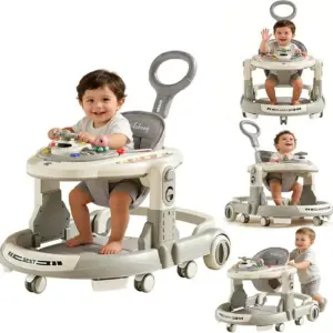 Premergator 4 in 1 OZN Gri cu Maner Parental pentru Bebelusi
