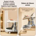 Premergator 4 in 1 OZN Gri cu Maner Parental pentru Bebelusi