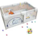Tarc Joacă Mare 180x120 Dinozaur cu 60 Bile pentru Bebelusi si Copii