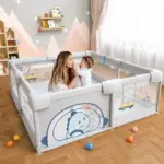 Tarc Joacă Mare 180x120 Dinozaur cu 60 Bile pentru Bebelusi si Copii