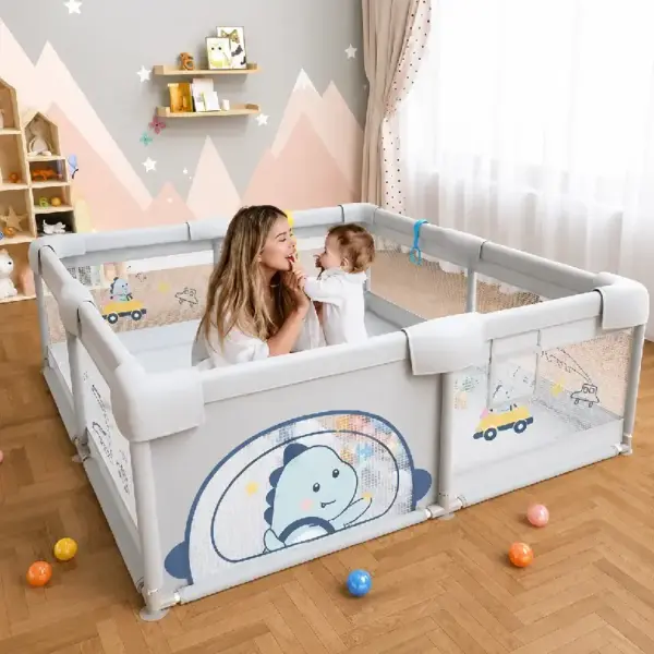 Tarc Joacă Mare 180x120 Dinozaur cu 60 Bile pentru Bebelusi si Copii