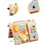 Busy Board Montessori 4 in 1 din Lemn Caratoys