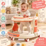 Premergator 4 in 1 OZN Portocaliu cu Maner Parental pentru Bebelusi