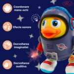 Jucarie Muzicala Robot Interactiv Ratusca Astronaut pentru Copii