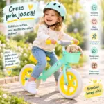 Bicicleta Fara Pedale cu Cosulet si Sa si Ghidon Reglabile pentru Copii