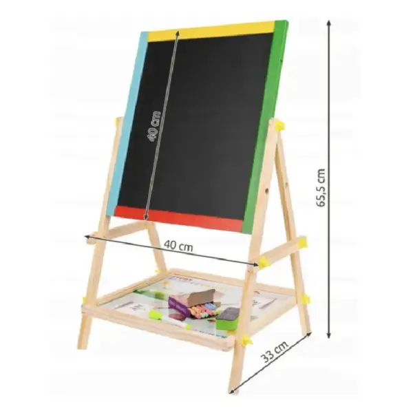 Tabla Magnetica din Lemn tip Sevalet 66 cm pentru Copii