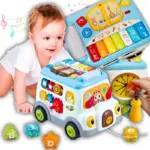 Autobuz Interactiv Multifunctional cu Activitati pentru Bebe Autobuz Interactiv Multifunctional cu Activitati pentru Bebe