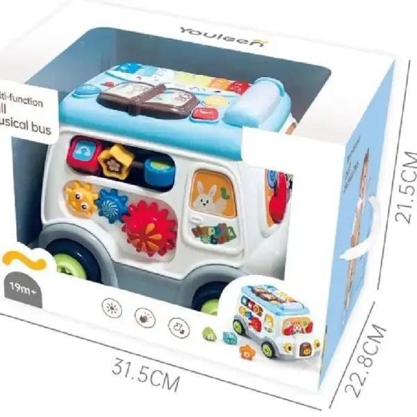 Autobuz Interactiv Multifunctional cu Activitati pentru Bebe