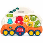 Jucarie Interactiva Tren pentru Copii cu Animalute Sunete si Activitati Educative