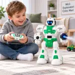 Robot Interactiv pentru Copii cu Telecomanda Lumini Sunete Dans si Efect de Abur Robot Interactiv pentru Copii cu Telecomanda Lumini Sunete Dans si Efect de Abur