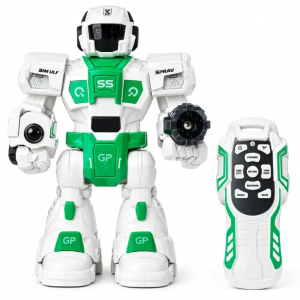 Robot Interactiv pentru Copii cu Telecomanda Lumini Sunete Dans si Efect de Abur Robot Interactiv pentru Copii cu Telecomanda Lumini Sunete Dans si Efect de Abur