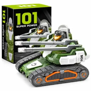 Tanc de Jucarie 101 Super Power cu Tunuri Duble Design Militar