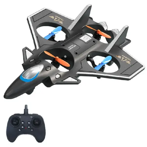 Avion de Lupta RC cu Telecomanda 4 Motoare si Acumulator 14 Ani+