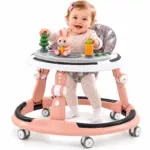 Premergator Bebe Reglabil cu Centru de Activitati si Iepuras Roz Premergator Bebe Reglabil cu Centru de Activitati si Iepuras Roz