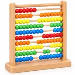 Abac din Lemn cu 100 Bile Colorate Numaratoare Educativa Montessori