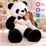 Ursulet Panda din Plus Moale 115 cm cu Fundita