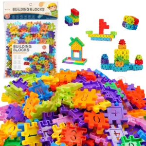 Set Constructie STEM 480 Piese cu Litere Cifre si Simboluri 3 Ani+