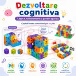 Set Constructie STEM 480 Piese cu Litere Cifre si Simboluri 3 Ani+