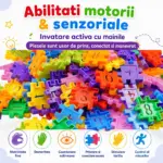 Set Constructie STEM 480 Piese cu Litere Cifre si Simboluri 3 Ani+