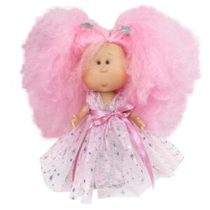 Papusa Nines D'Onil, Mia Candy, cu parul roz, cu articulatii, cu miros de vanilie, 30 cm