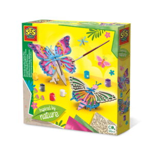 Set creativ - Decoreaza fluturi din lemn