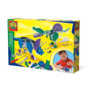 Set de constructie - Dinozauri din metal Triceratops si Spinosaurus
