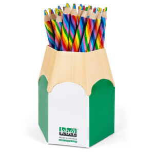 Creion jumbo Curcubeu cu mina multicolora (32buc/display)
