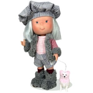 Papusa Nines D'Onil, Pippa Student with Pets, cu miros de vanilie, 30 cm