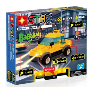 Jucarie Stax - Set constructie copii cu lumini si sunete - Taxi