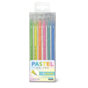Pixuri cu gel Pastel, varf 0.8 mm, 6 culori (blister)